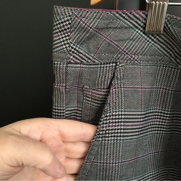 Avenue Cotton Plaid Gaucho Pants, 26W - Picture 8 of 15